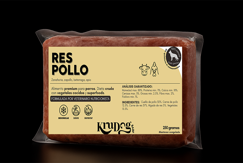 Porción BARF Res Pollo