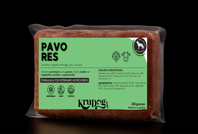 Porción BARF Pavo Hipoalergénica